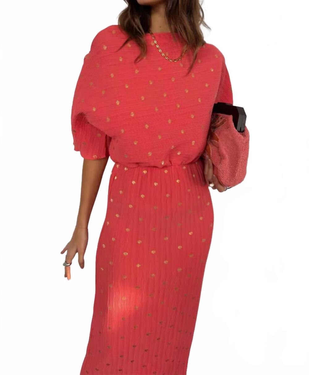 NEW NEVER FULLY DRESSED tilly dress in coral plisse